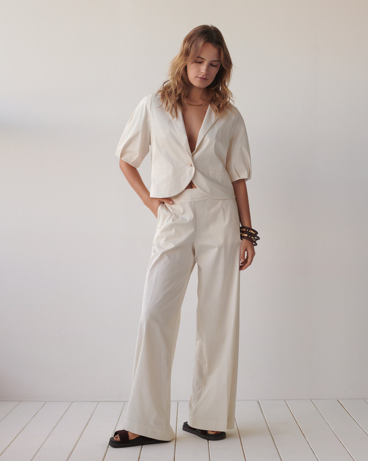 Lange broek met split