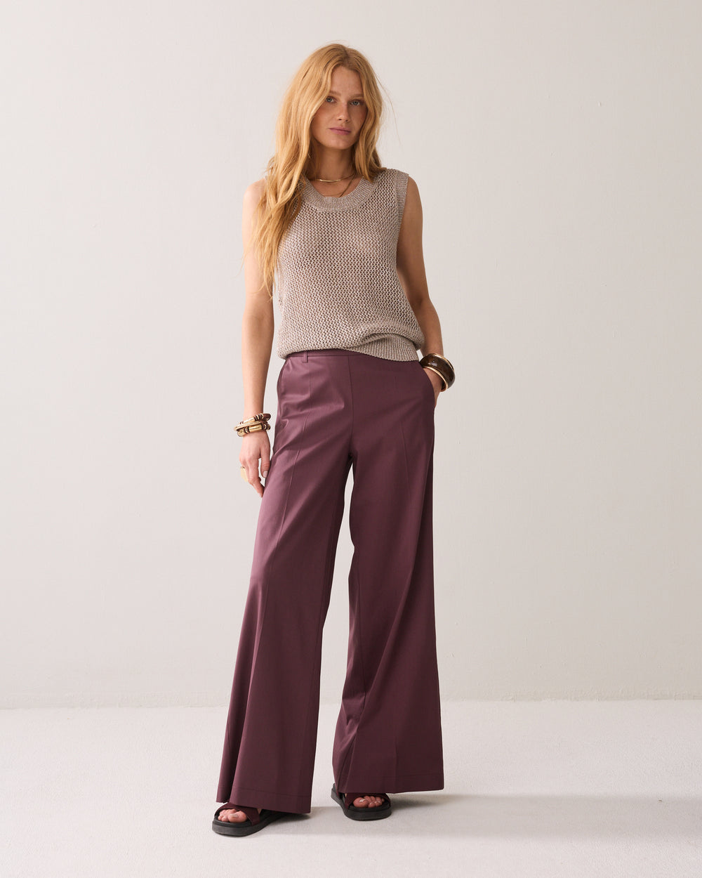 Lange broek met split