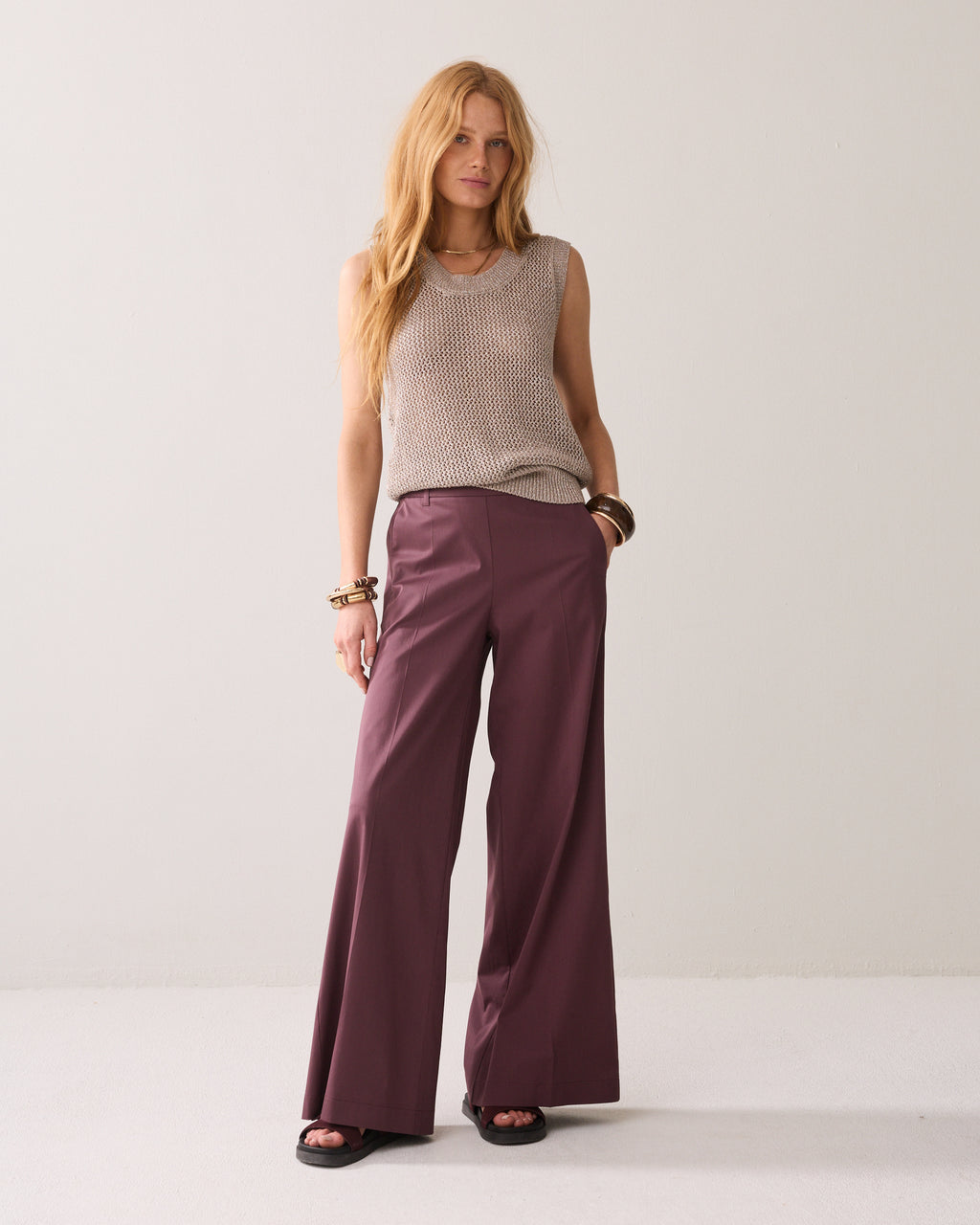 Lange broek met split