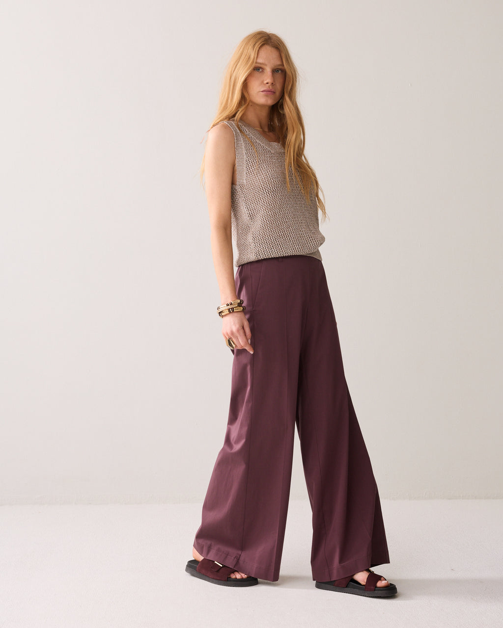 Lange broek met split