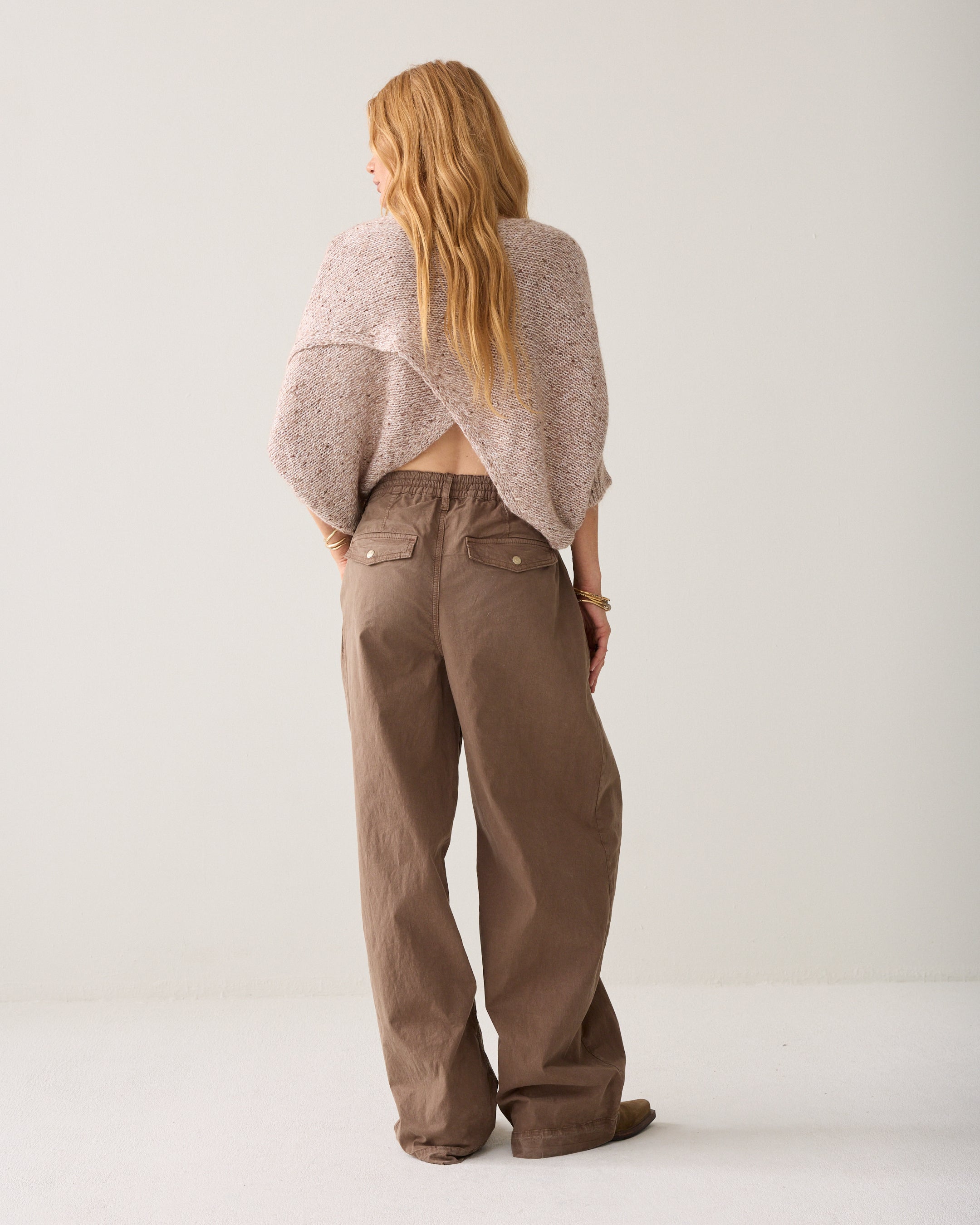 Crispy broek hoge taille