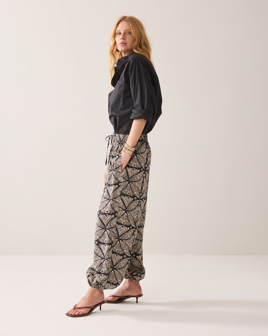Pantalon harem imprimé