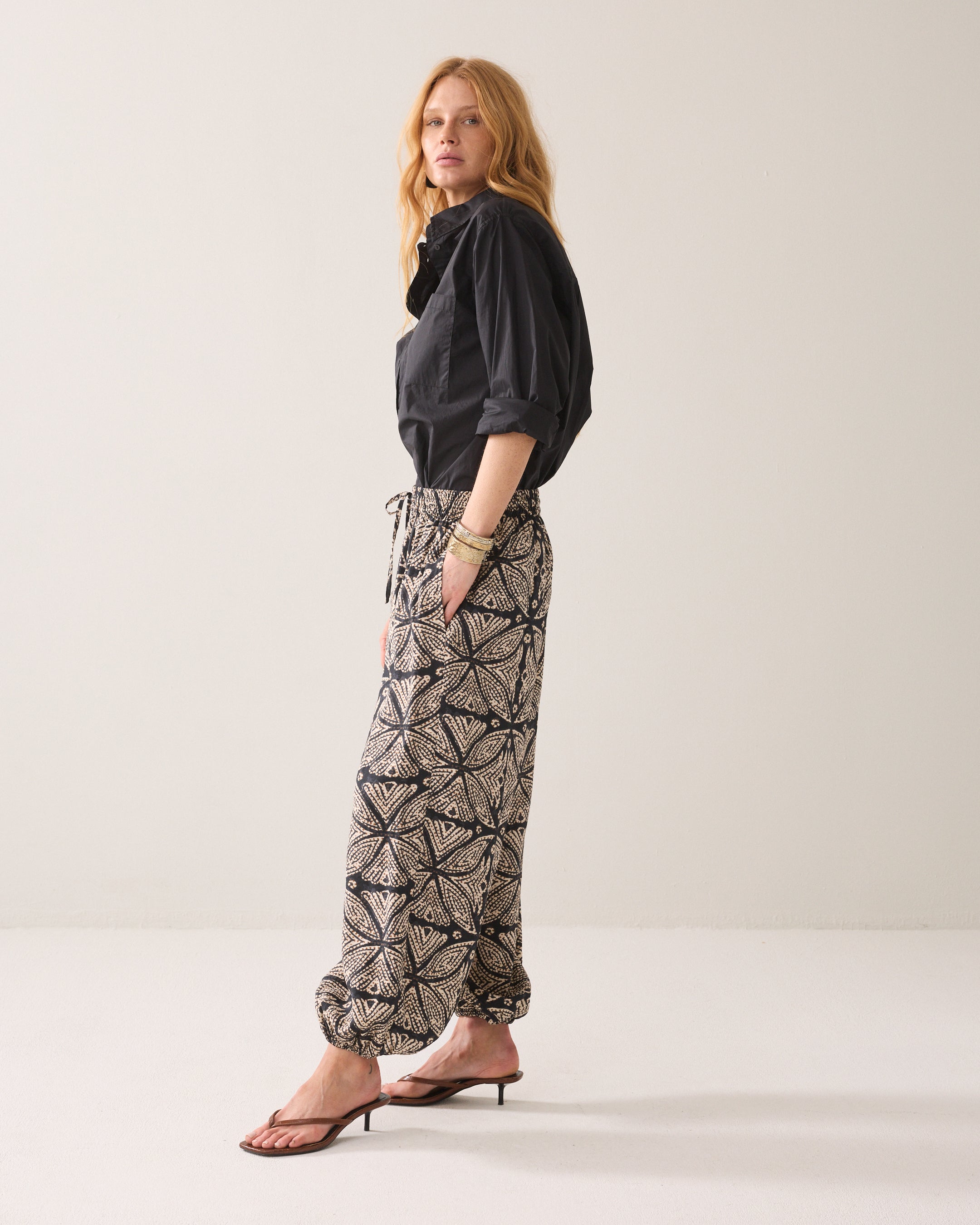 Pantalon harem imprimé