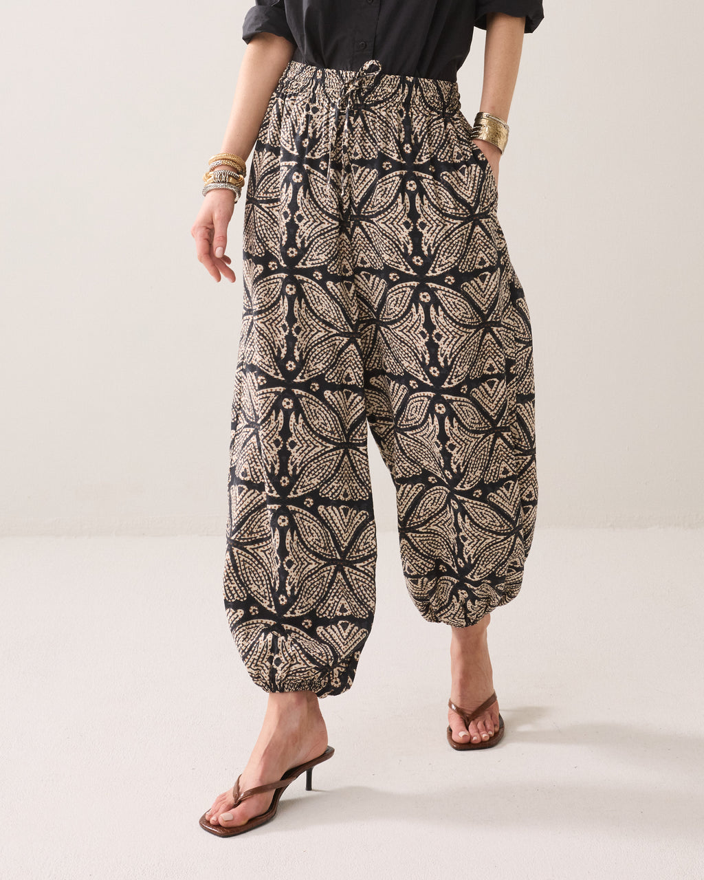 Pantalon harem imprimé