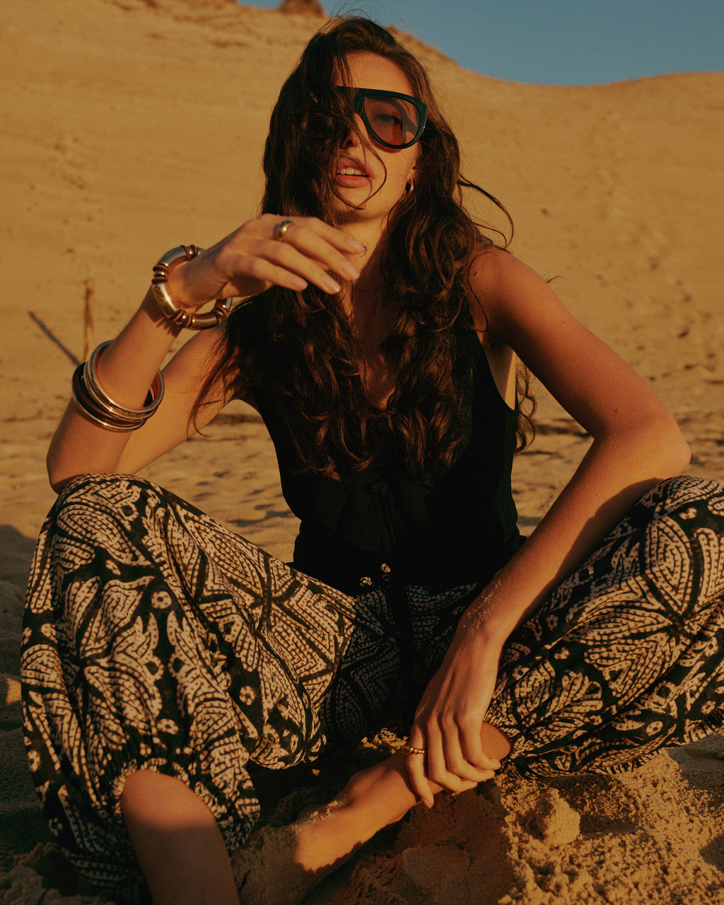Pantalon harem imprimé