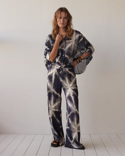 Glanzende lange broek