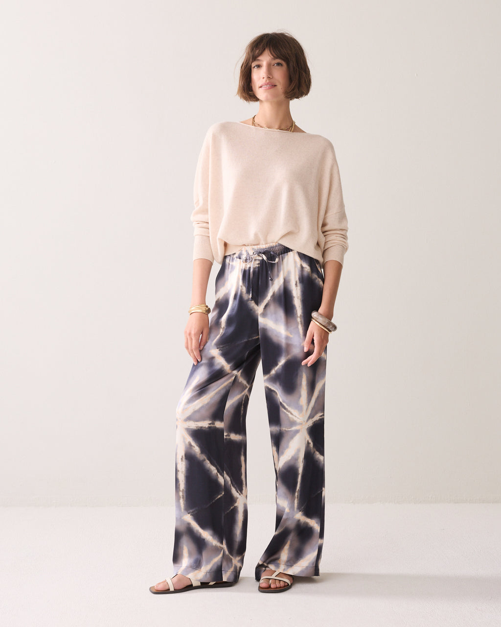 Glanzende lange broek