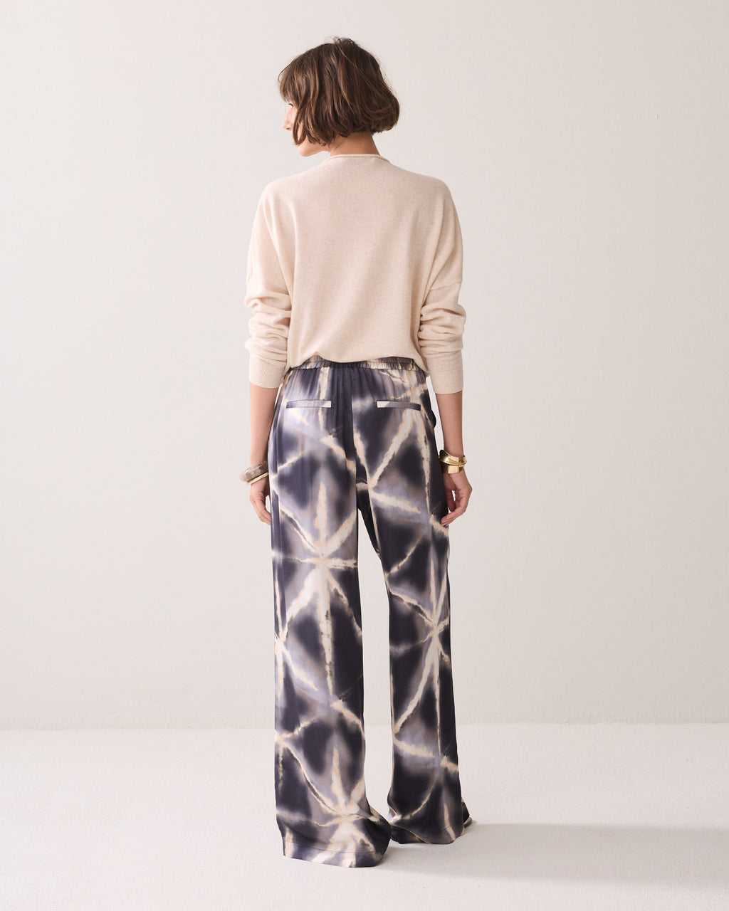 Glanzende lange broek
