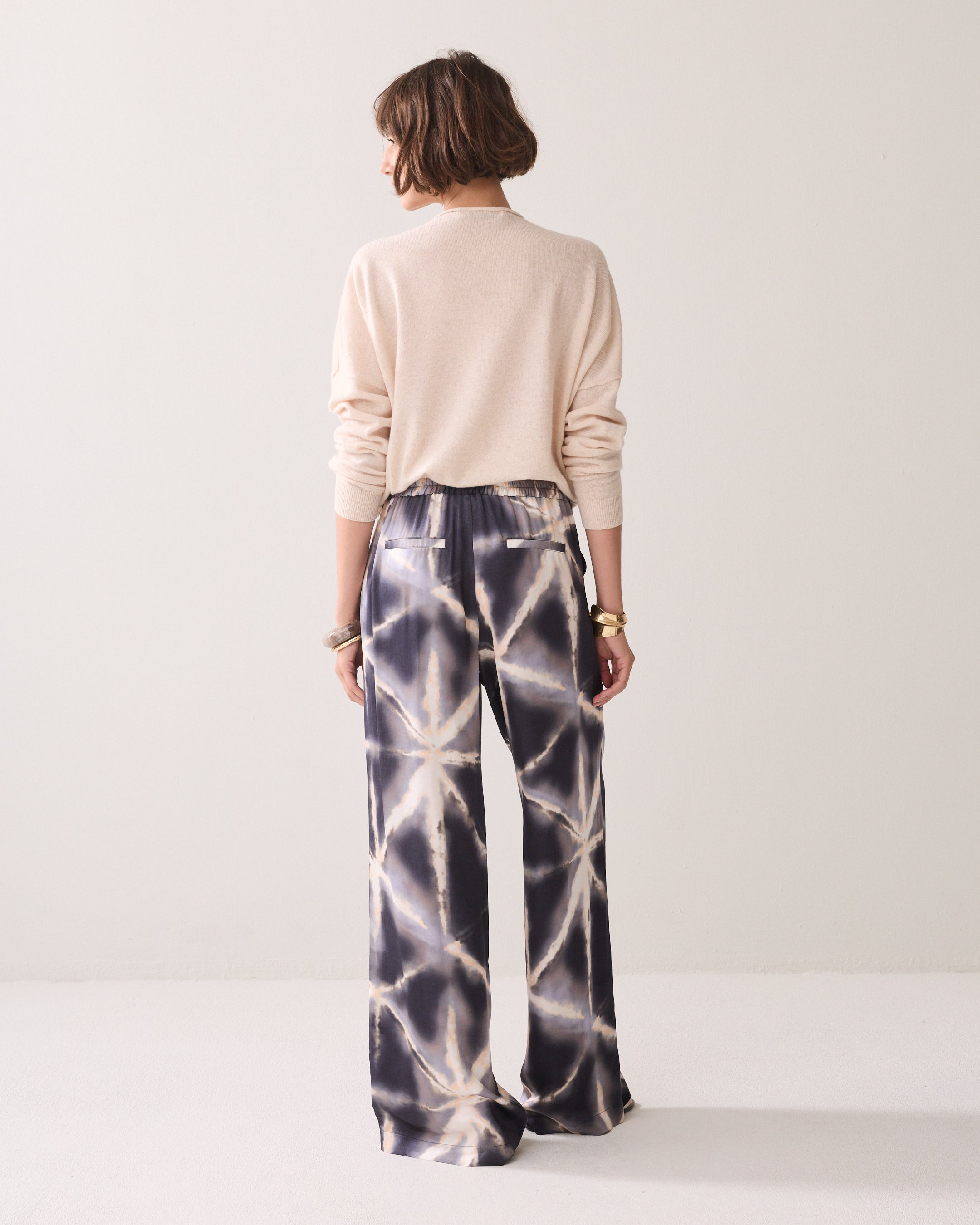 Glanzende lange broek
