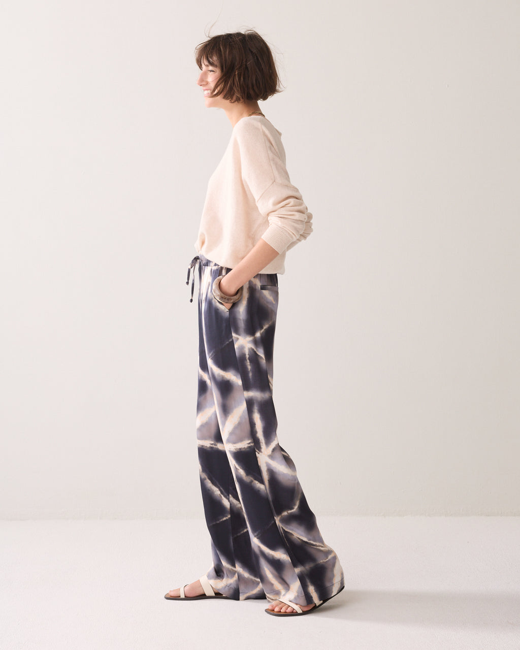 Glanzende lange broek