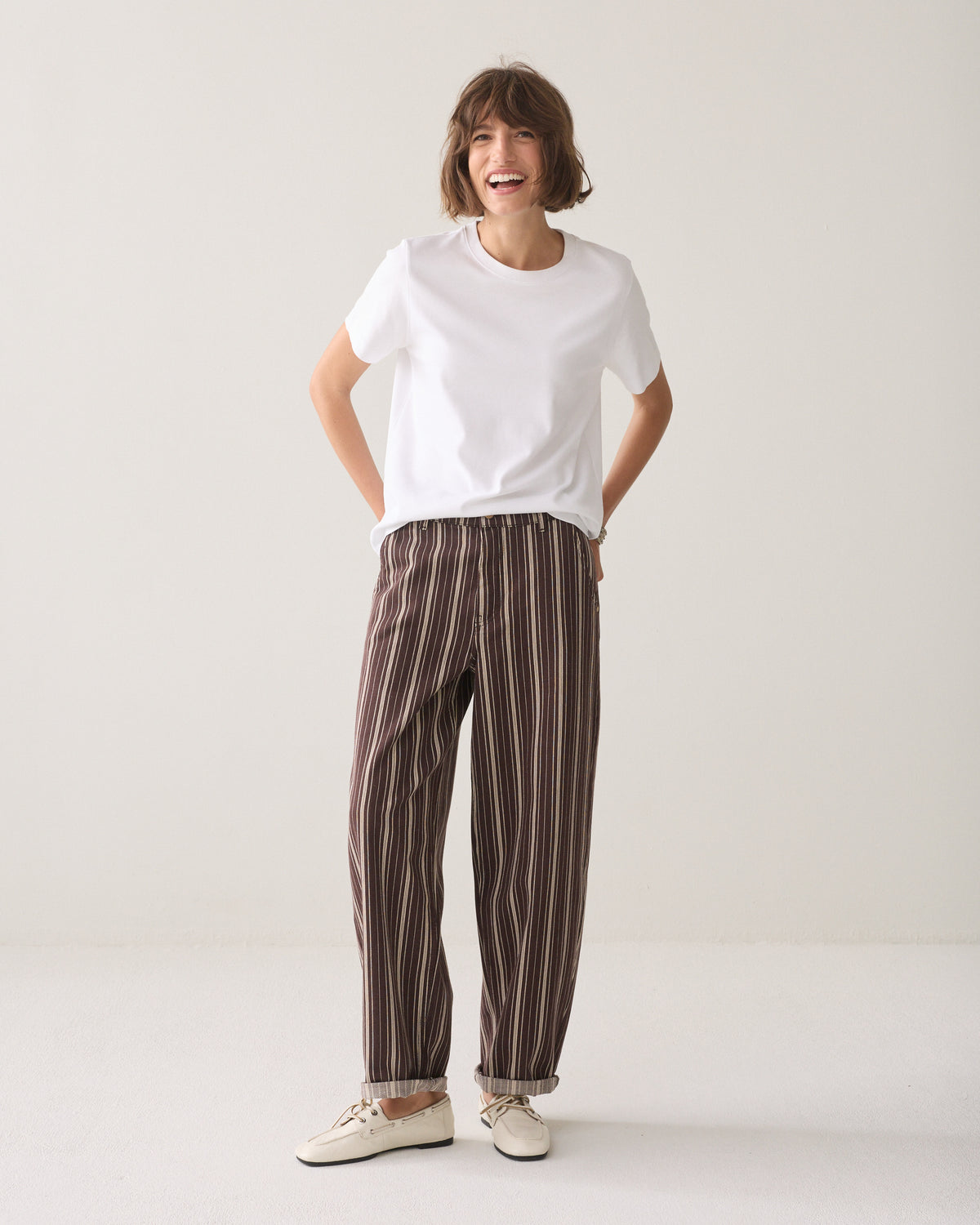 Barrel broek visgraat