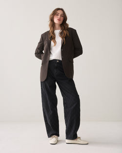 Tapered jeans ruitjessteek