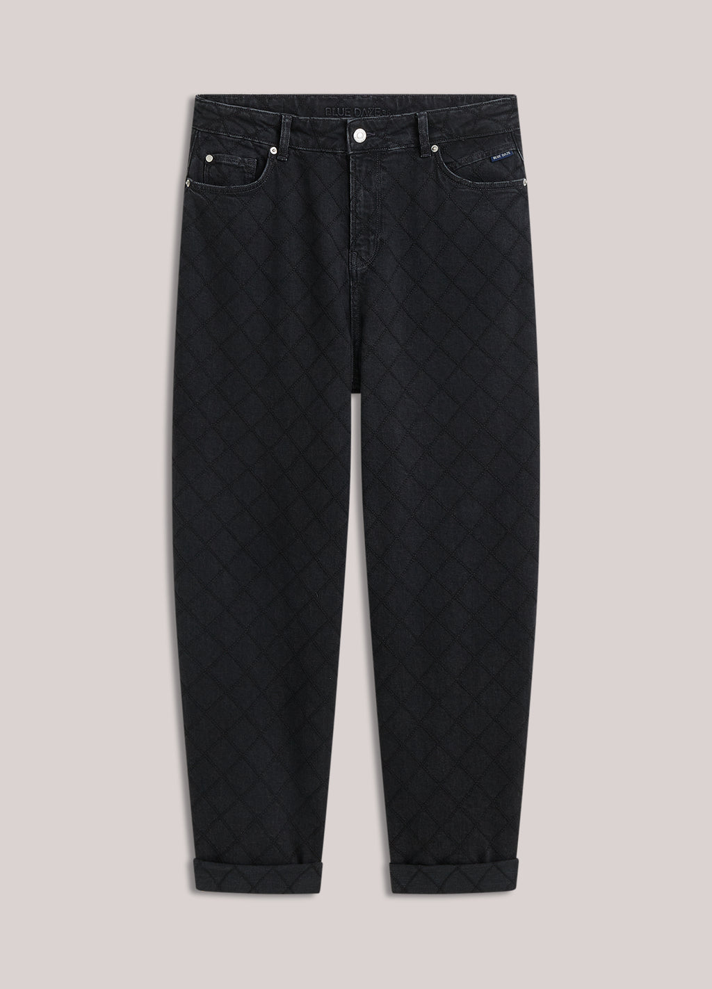 Tapered jeans ruitjessteek