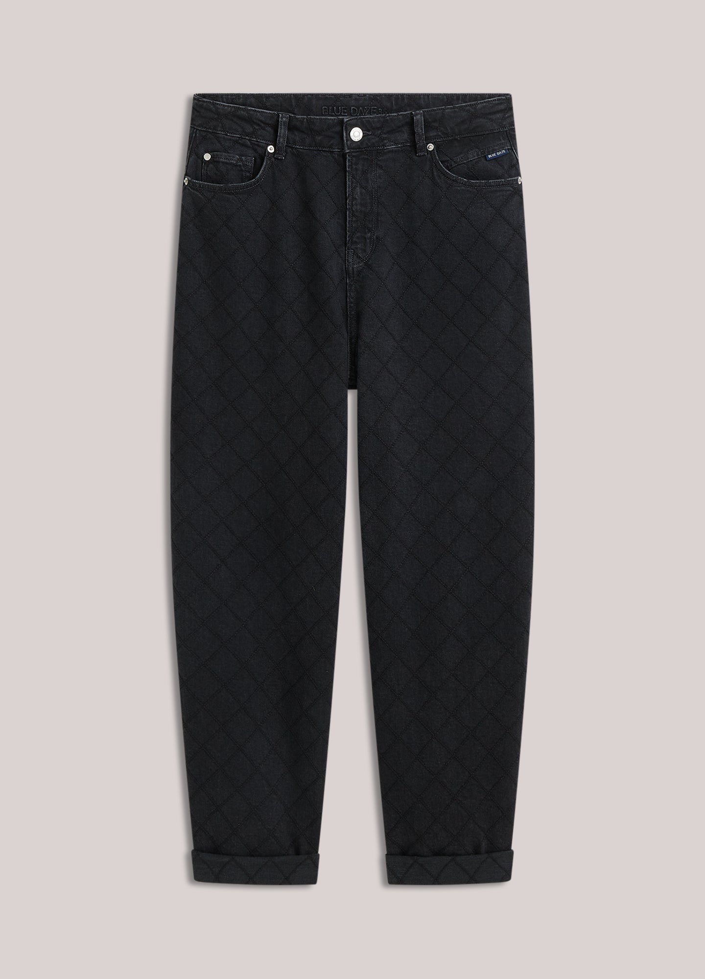Tapered jeans ruitjessteek