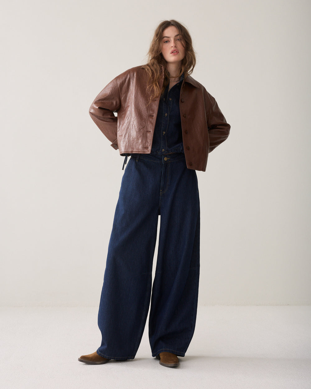 Balloonfit broek lichte twill