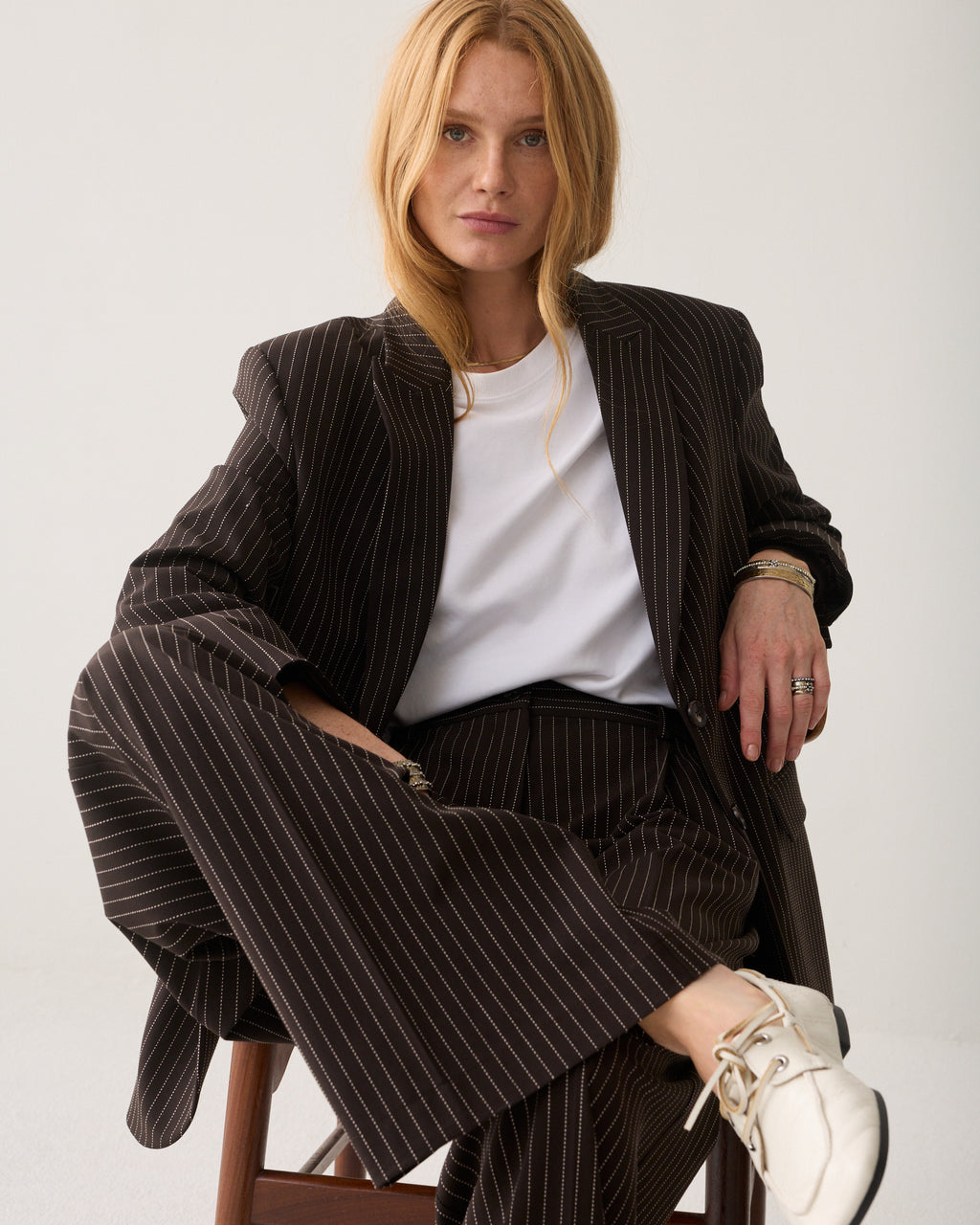 Bandplooibroek pinstripe