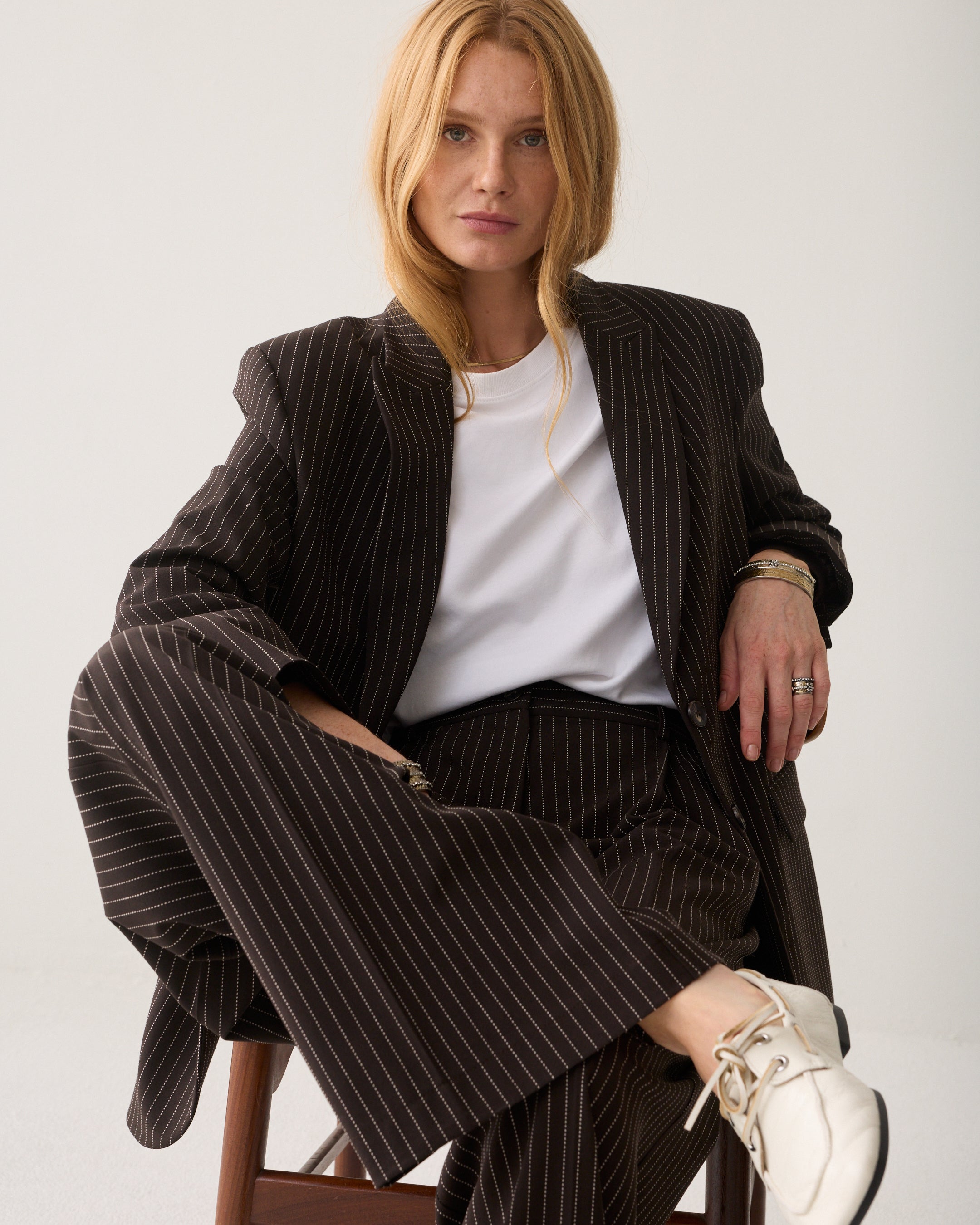 Bandplooibroek pinstripe
