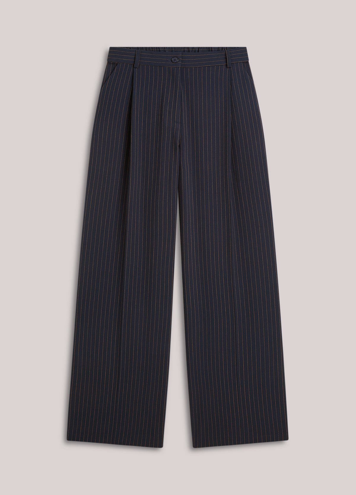 Pleated pinstripe trousers