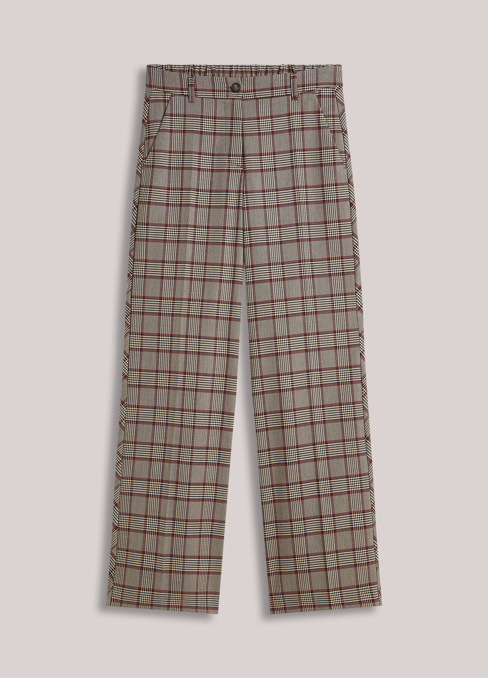 Geruite broek met bies