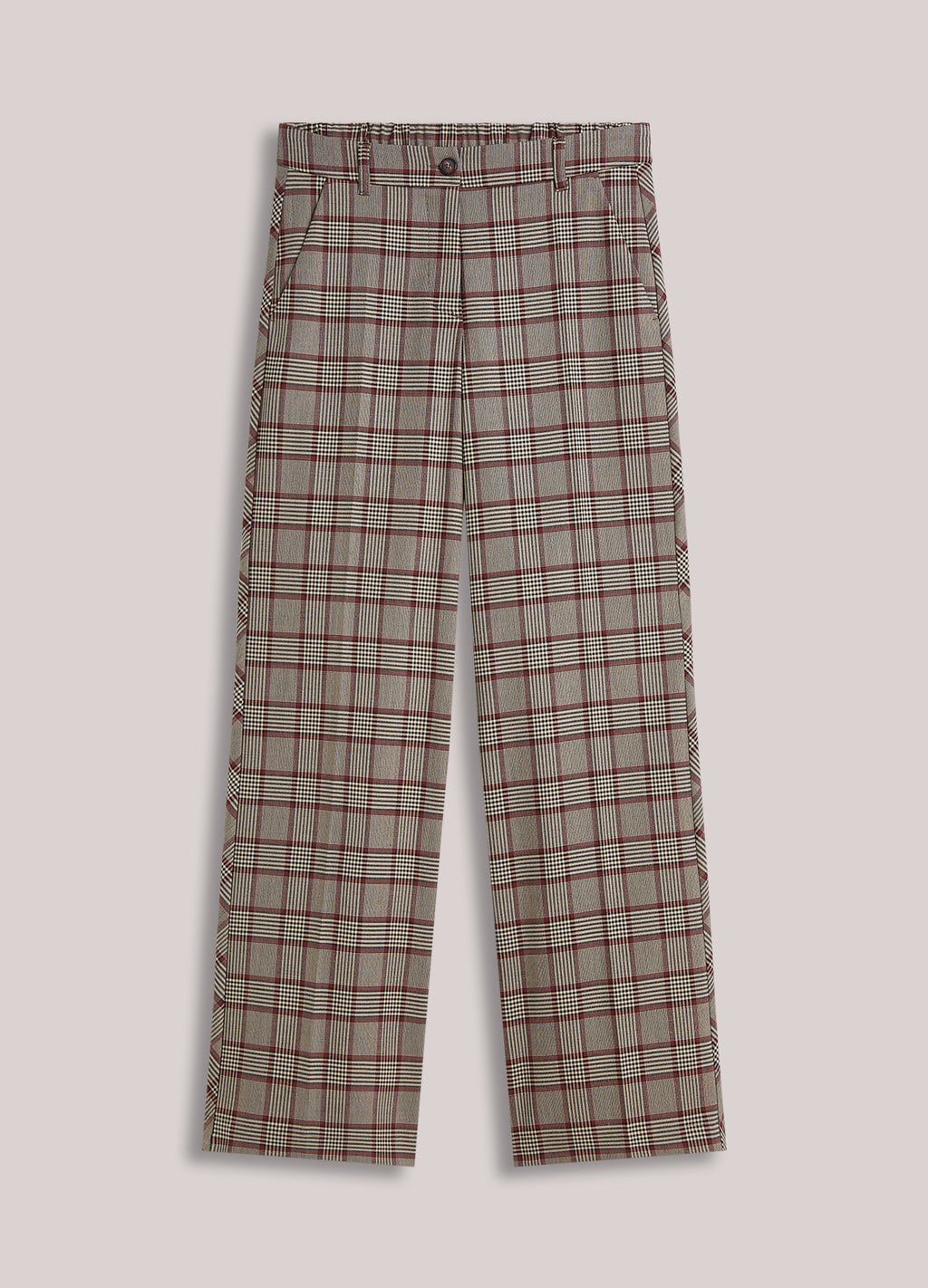 Geruite broek met bies