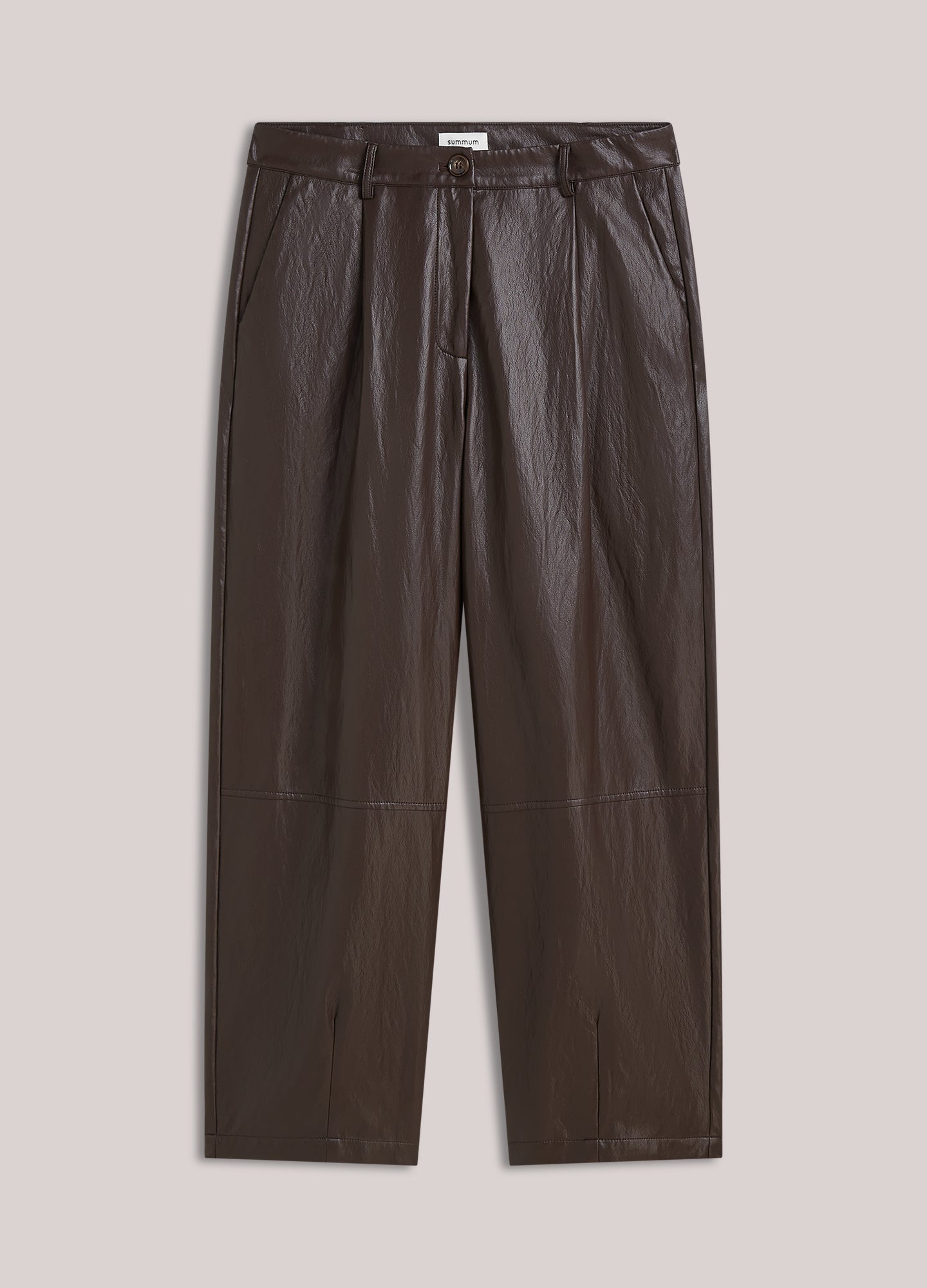 Wijde broek faux leather