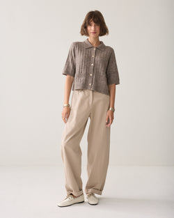 Cocoonfit broek stolpplooi