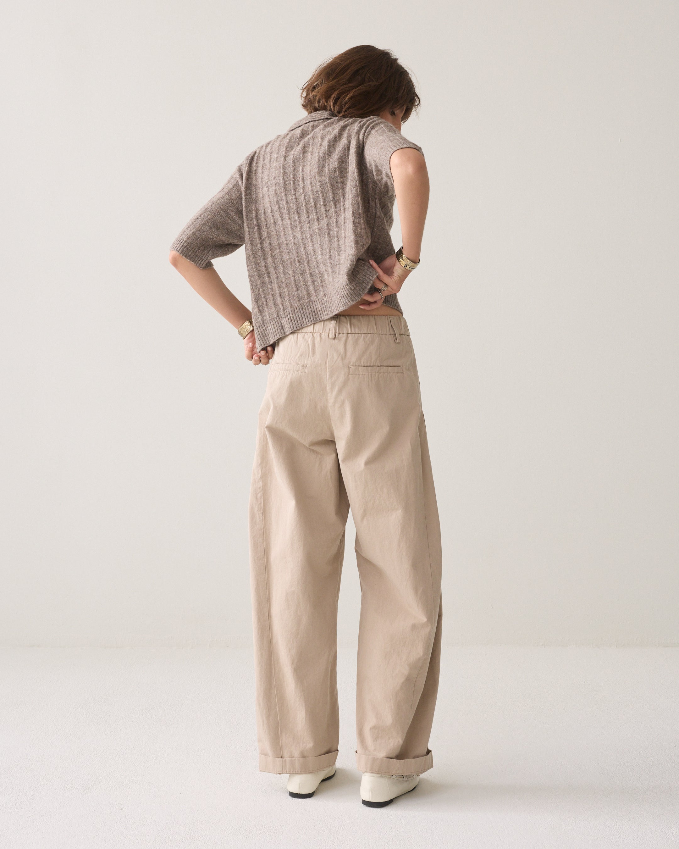 Cocoonfit broek stolpplooi