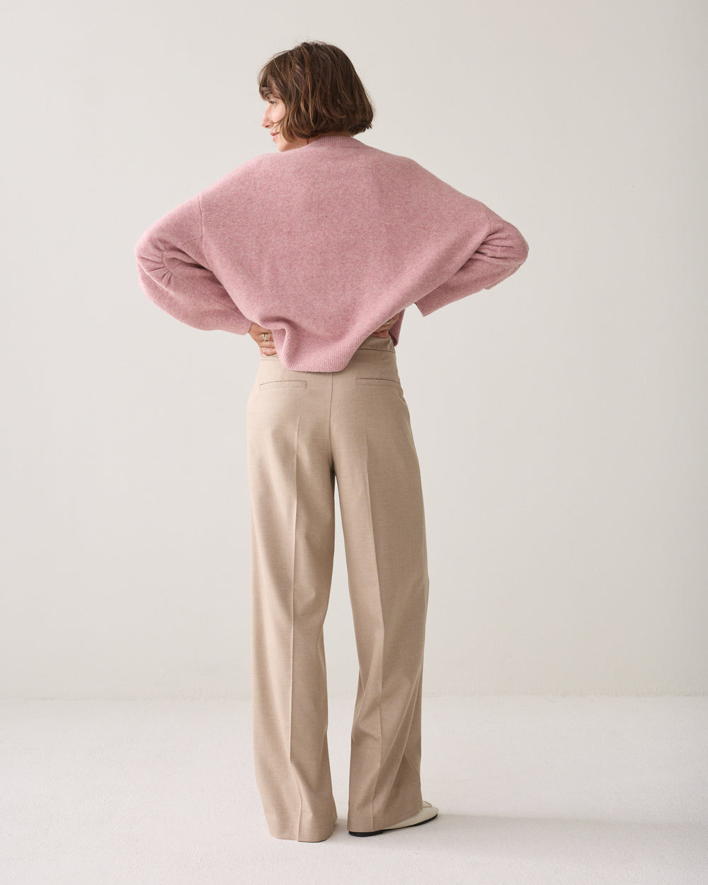 Wijde broek gemêleerd