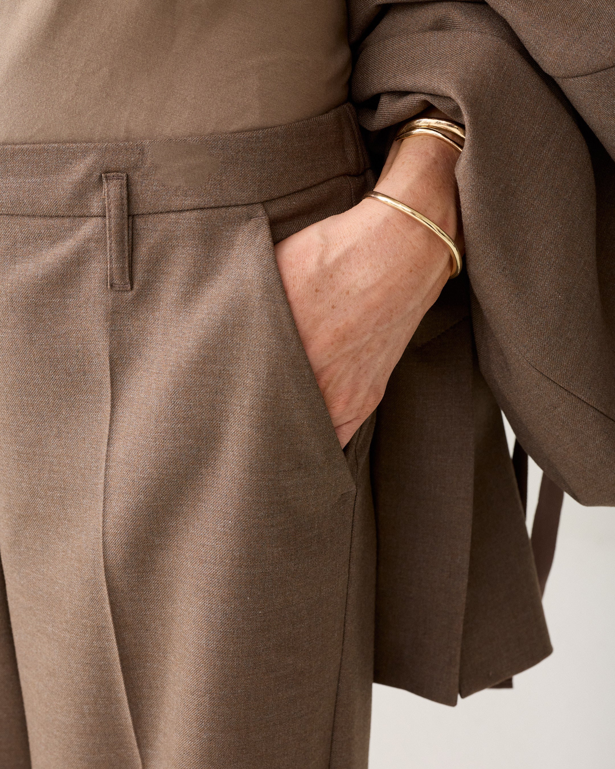 Pantalon large en mélange
