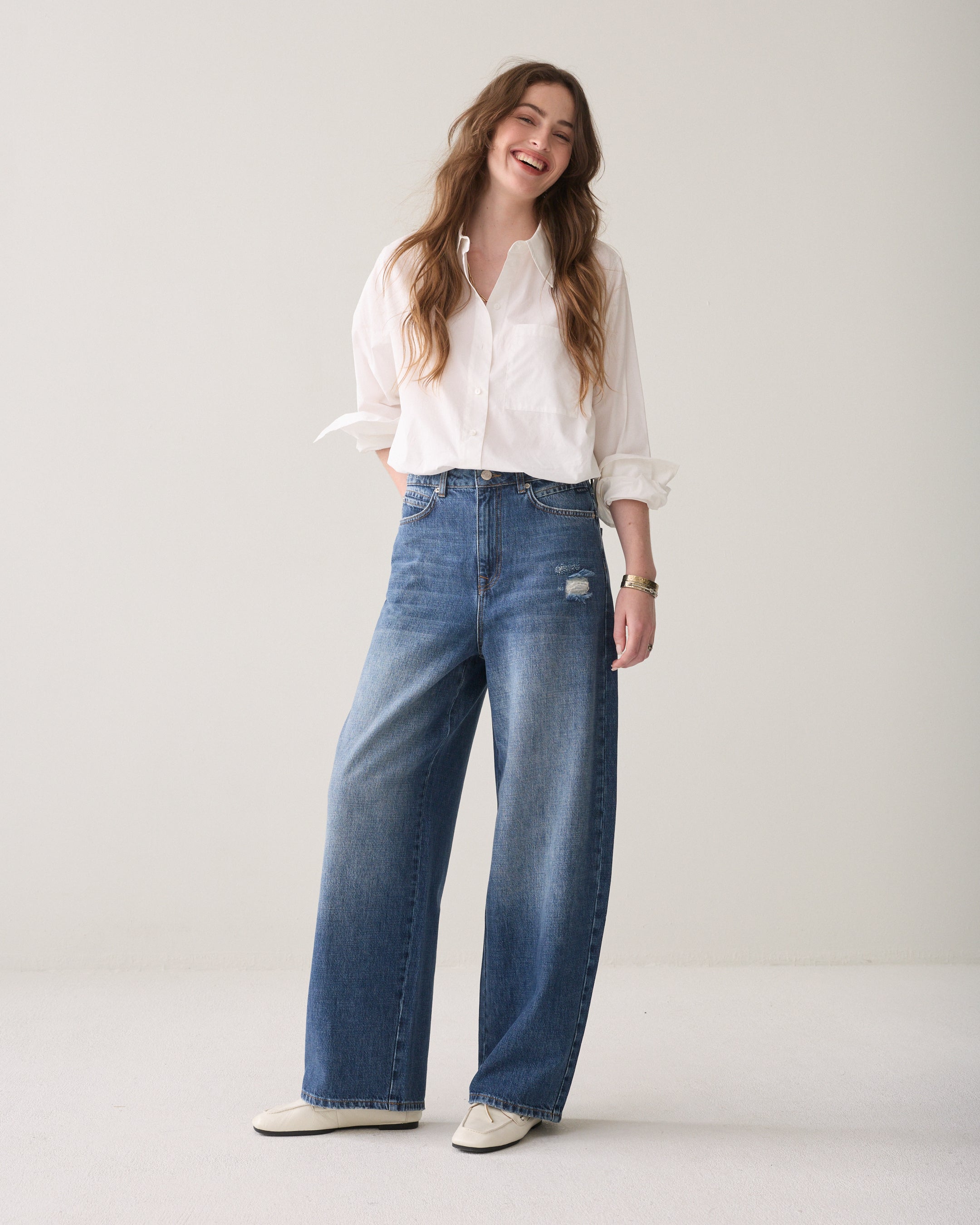Loose fit jeans vintage wash