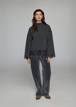 Straight-leg jeans with flock print