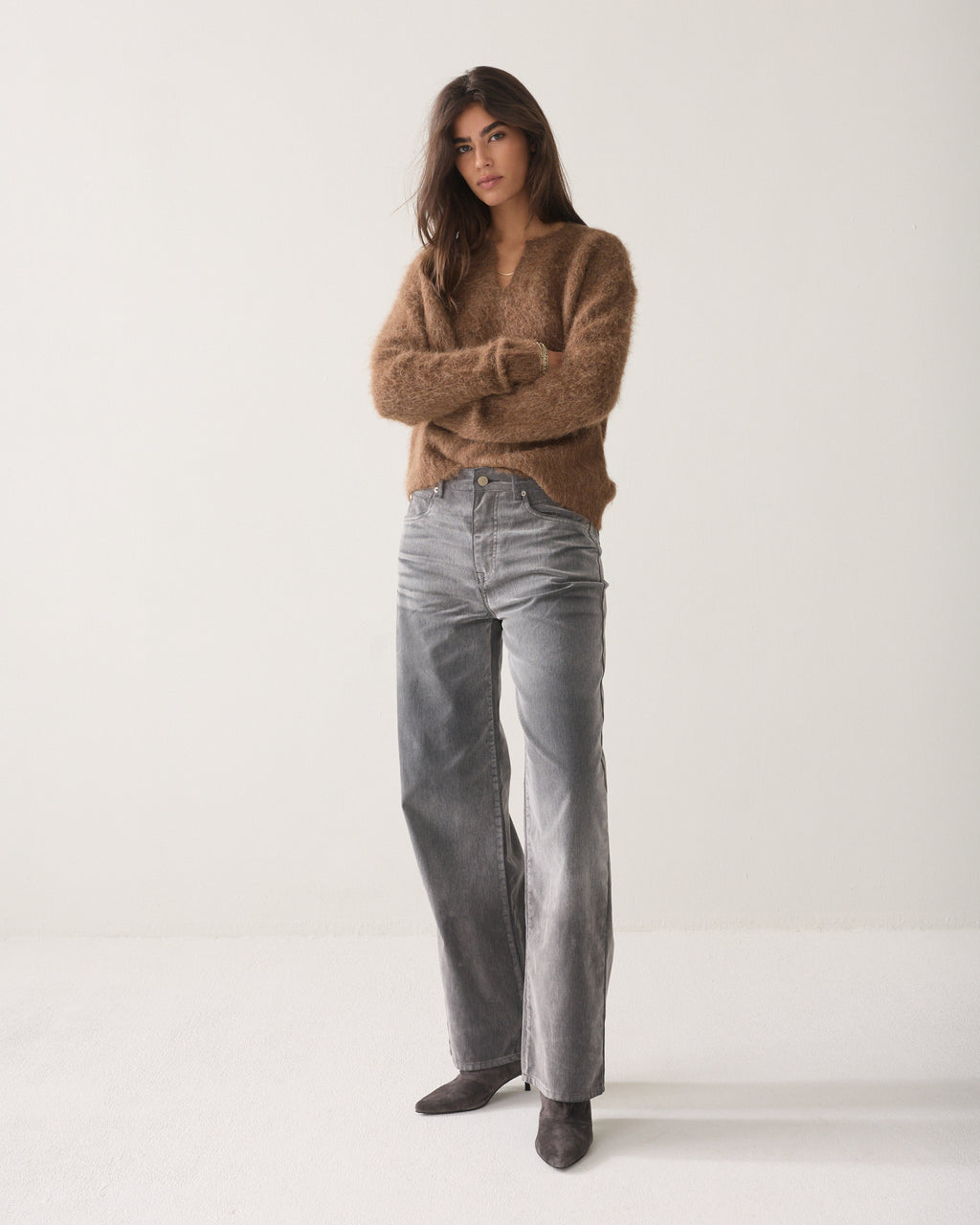 Straight Leg Jeans Flockprint