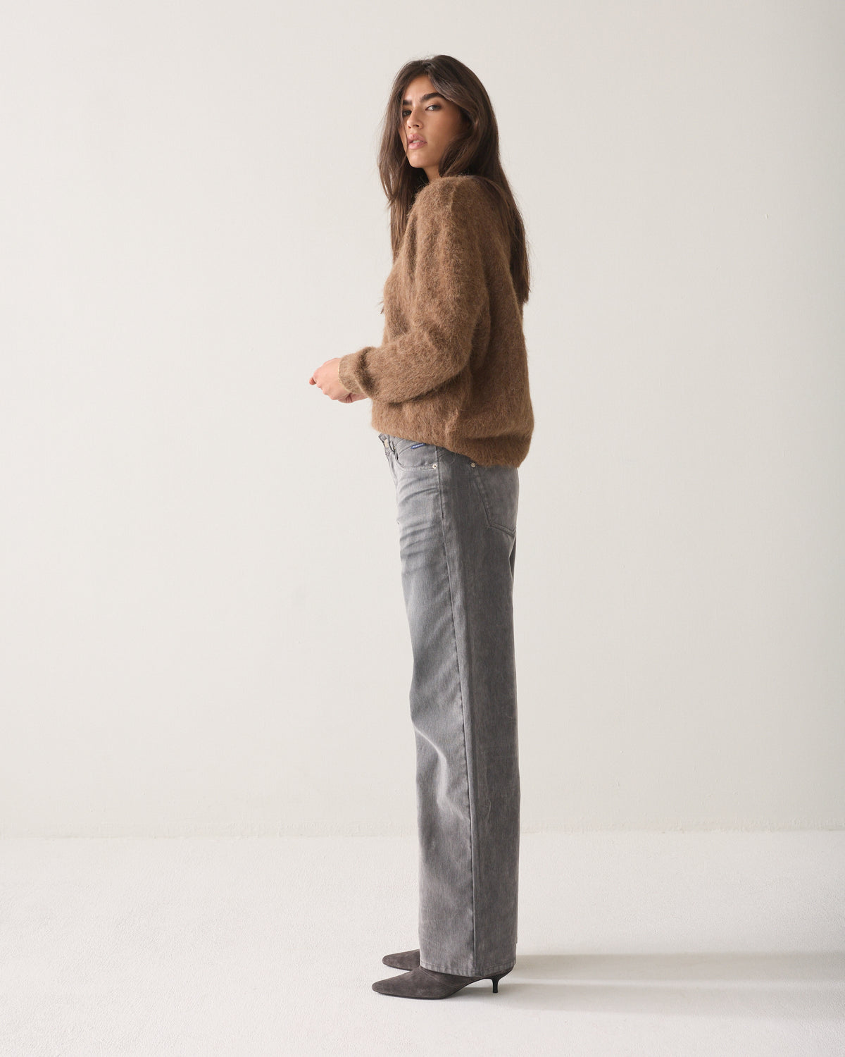 Straight Leg Jeans Flockprint