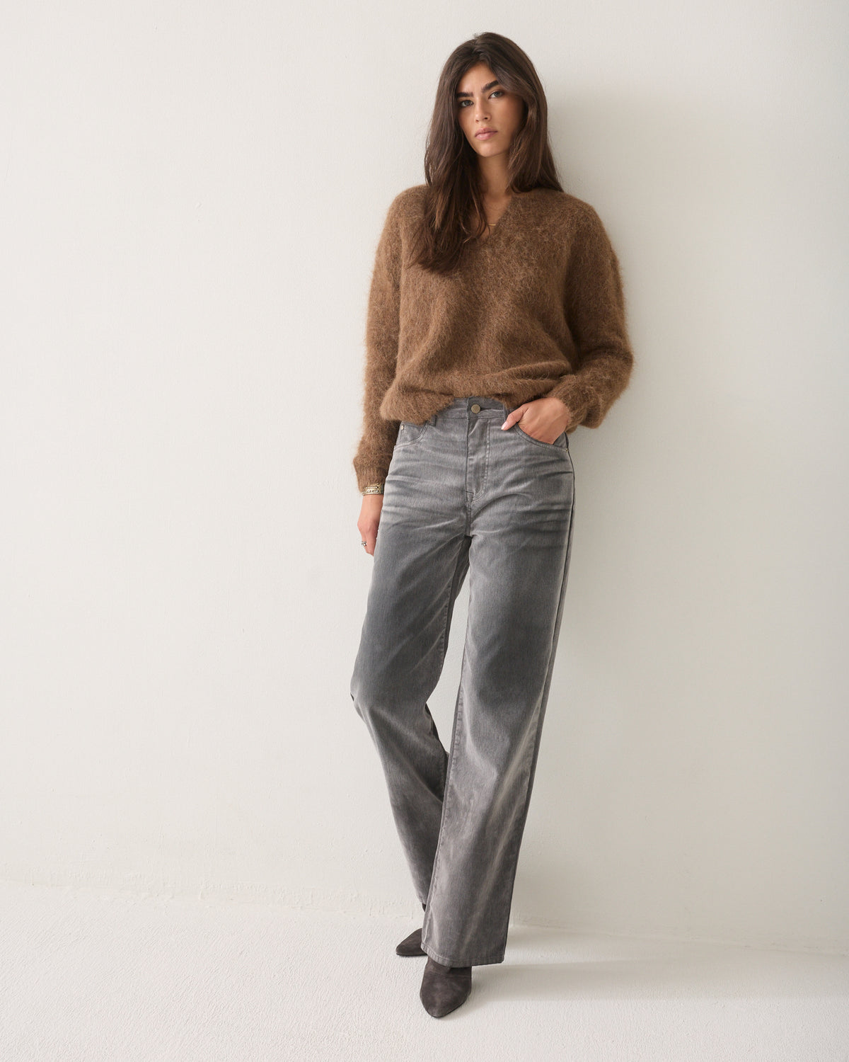 Straight Leg Jeans Flockprint