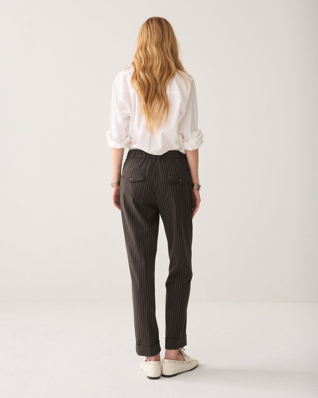 Gestreepte broek slim fit