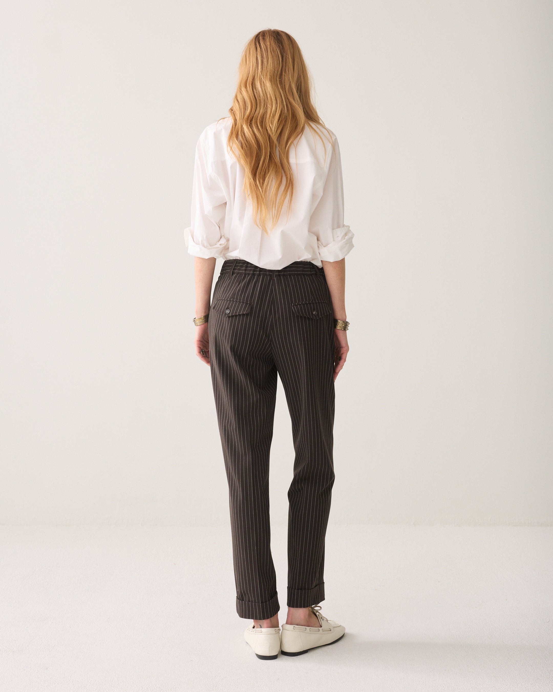 Gestreepte broek slim fit