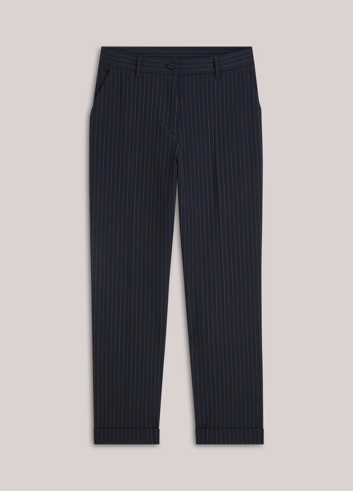 Slim-fit striped trousers