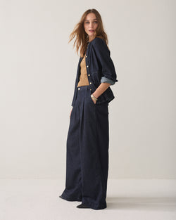 Wide-leg jeans, rinse wash