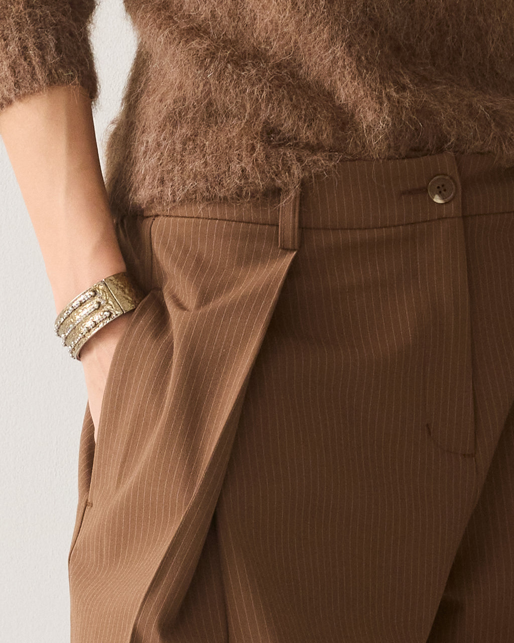 Pinstripe broek balloonfit