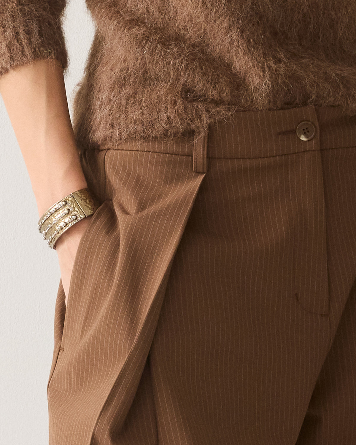 Pinstripe broek balloonfit