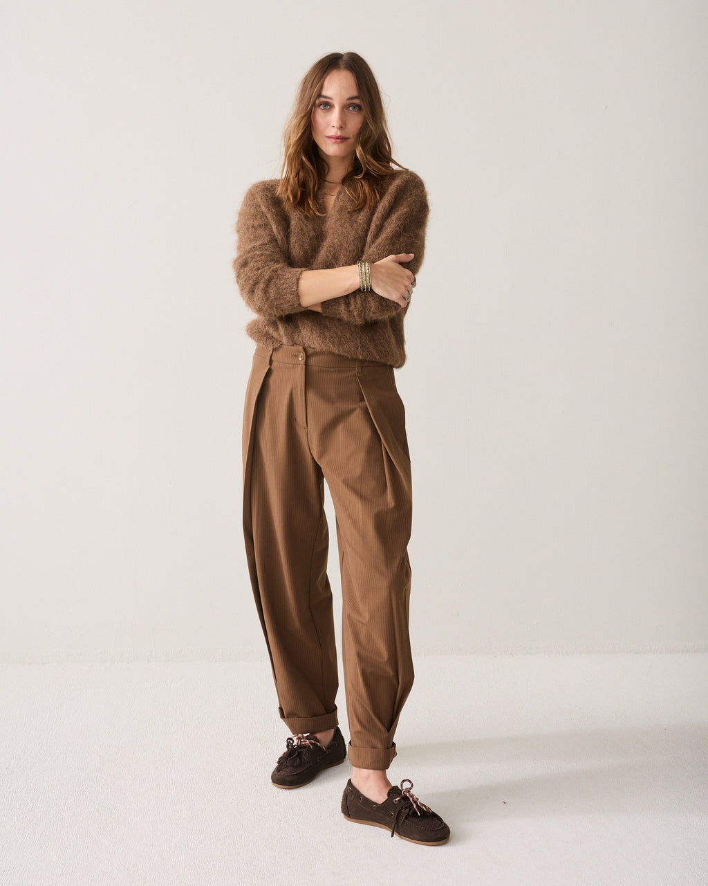 Pinstripe broek balloonfit