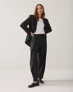 Pinstripe balloon-fit trousers