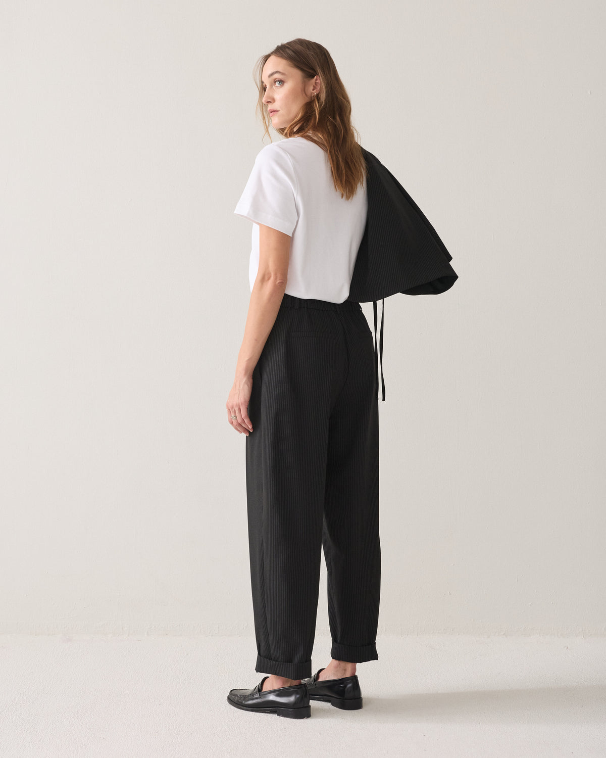 Pinstripe broek balloonfit