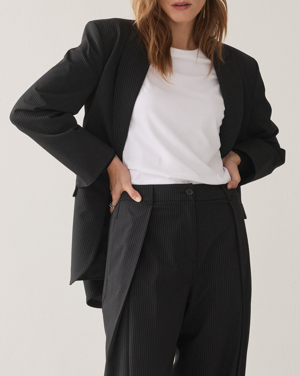Pinstripe broek balloonfit