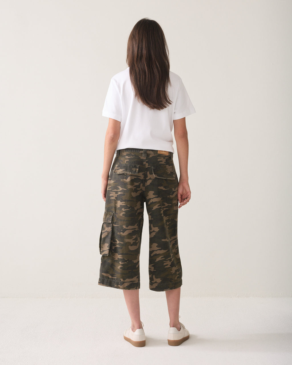 Jorts with camouflage print