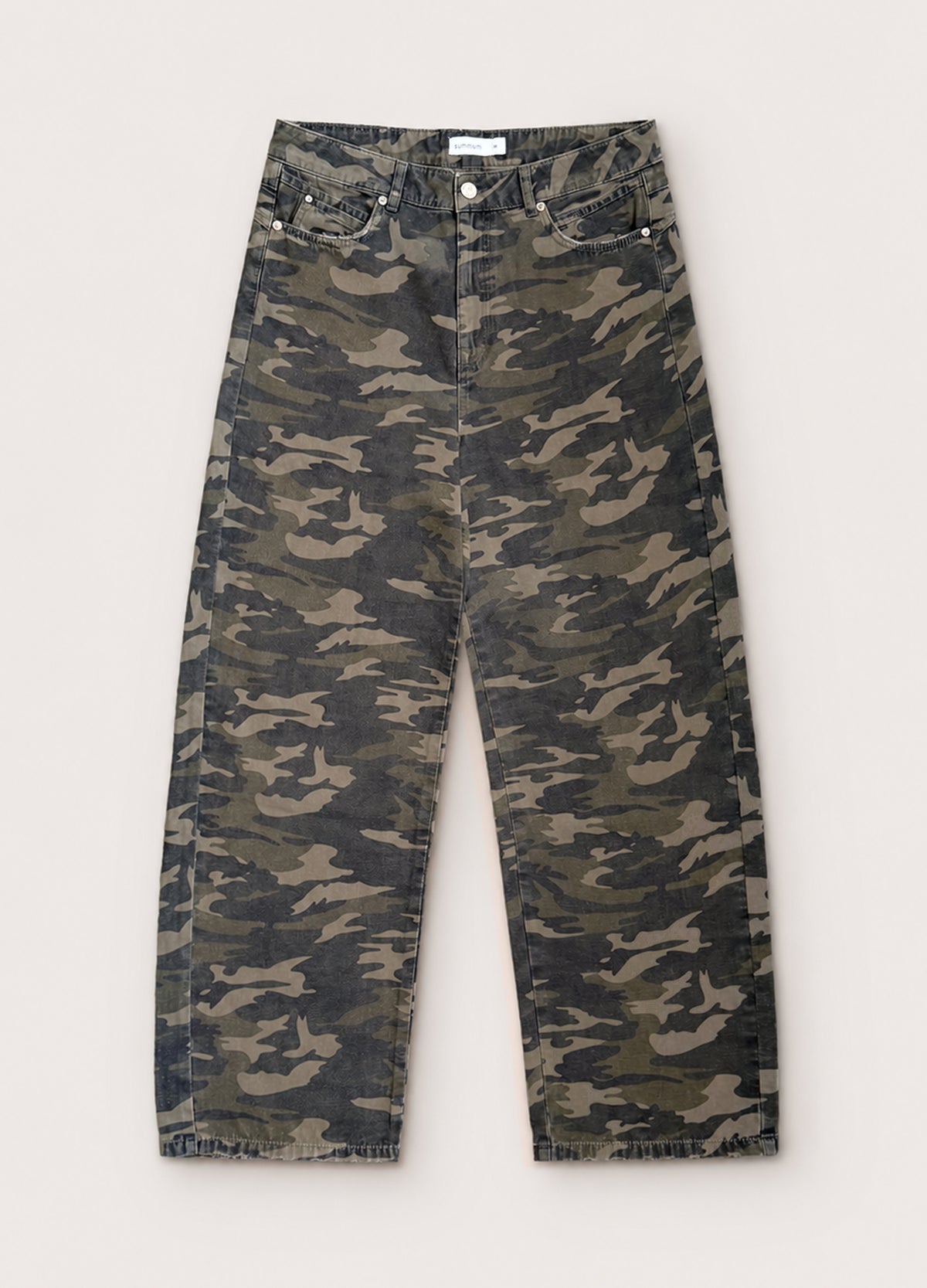 Barrel-Fit-Hose mit Camouflage-Print