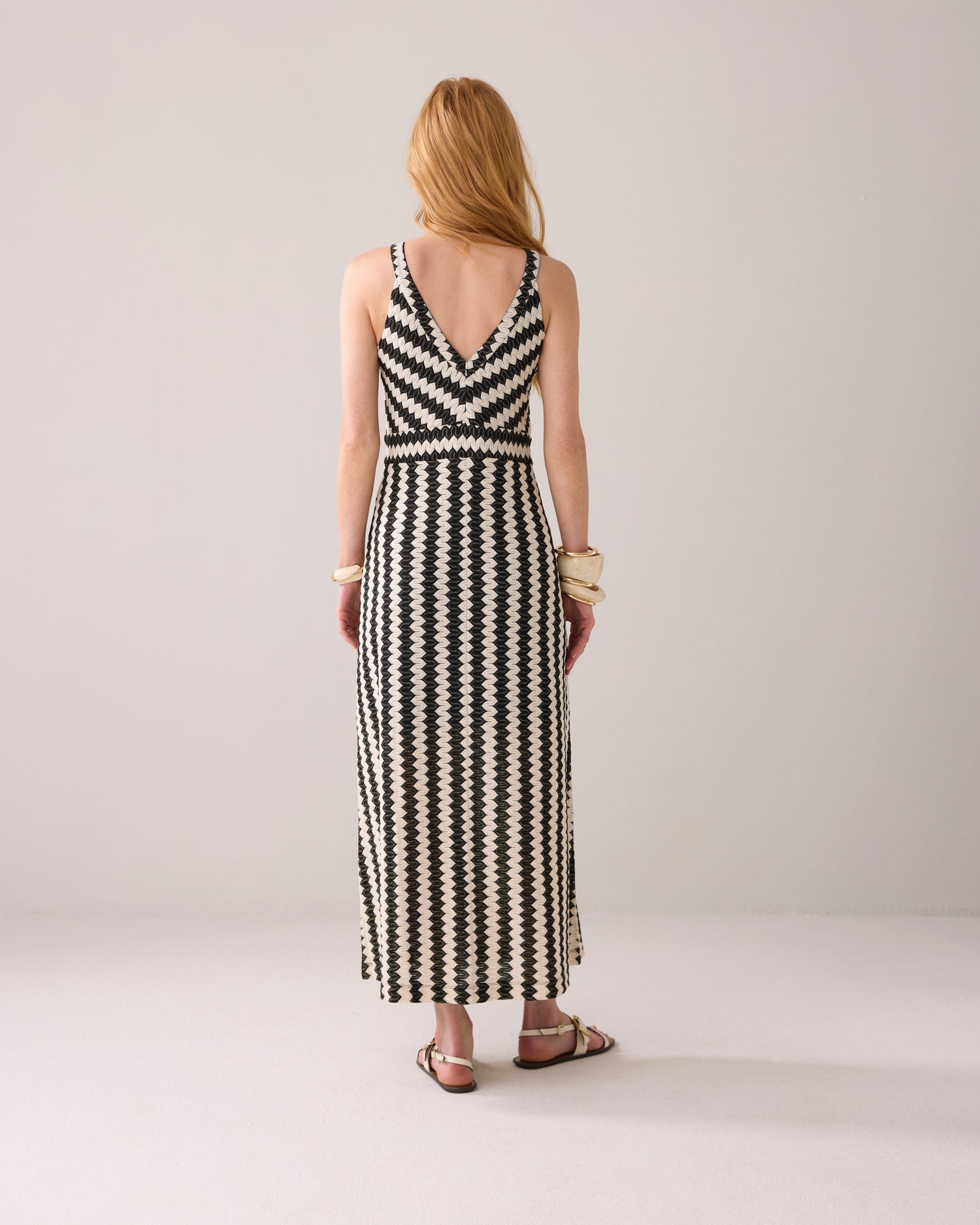 Maxi-jurk met zigzag