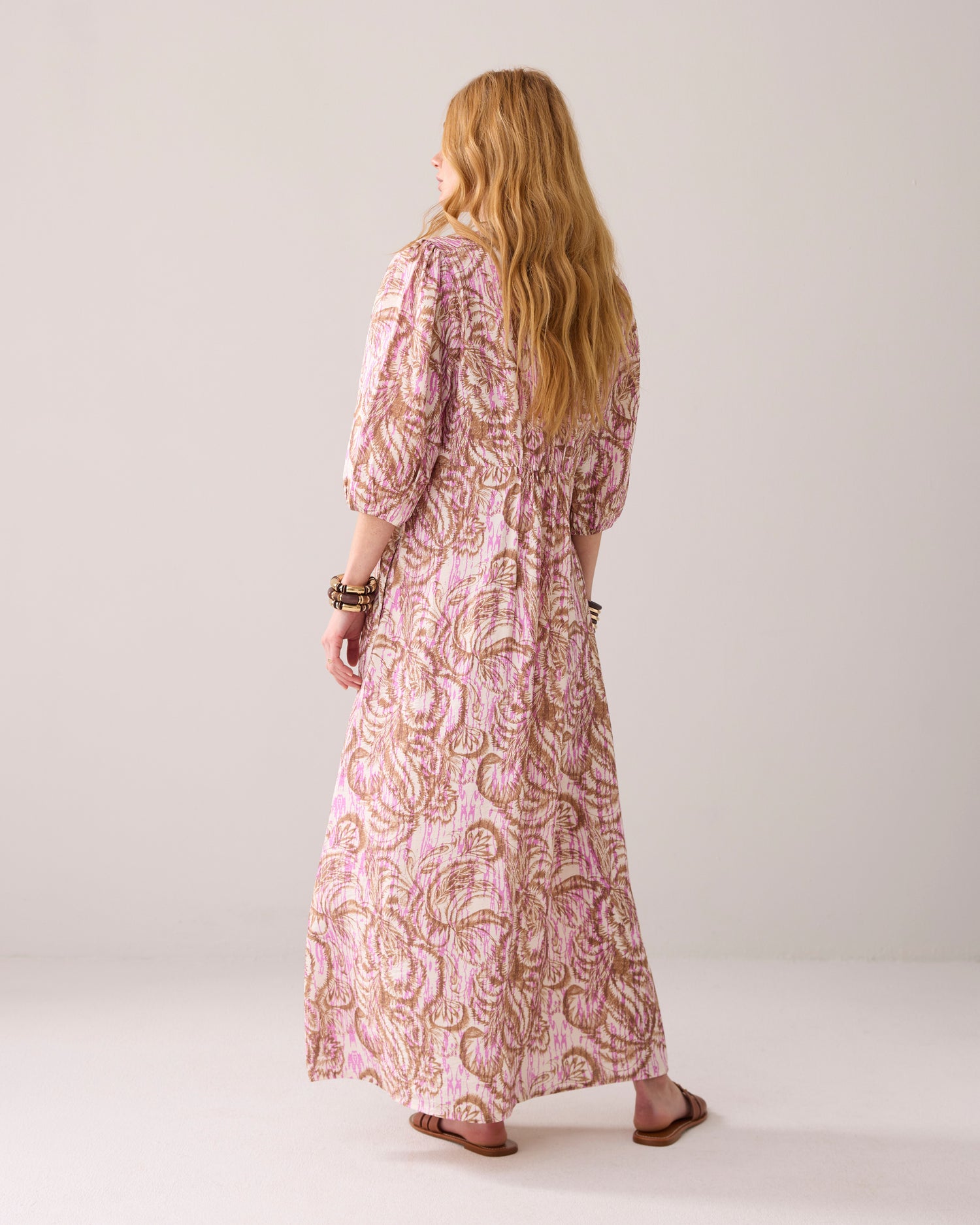 Maxikleid mit botanischem Print
