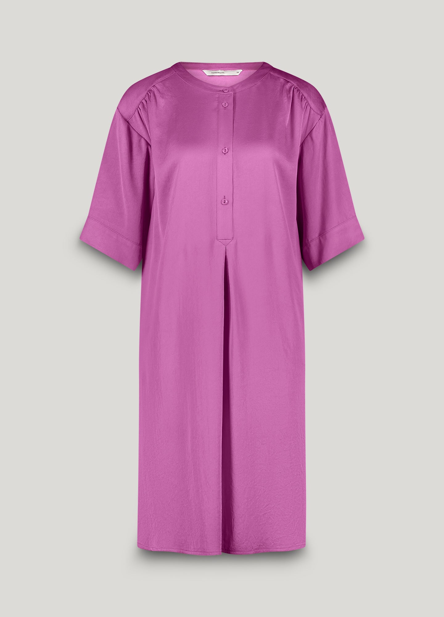 Tunic dress with button fastening