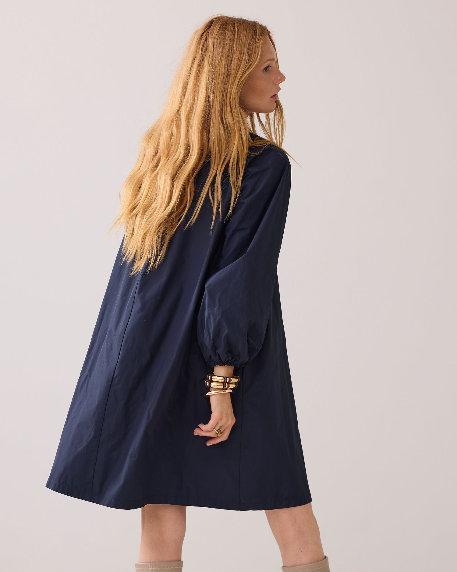 A-line taffeta dress
